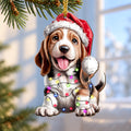 Basset Hound Wooden Christmas Ornament 2026