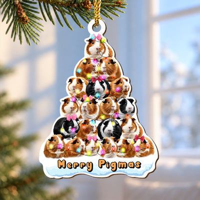 Guinea Pig Christmas Tree – Wooden Christmas Ornament