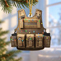 Tactical Vest Wooden Christmas Ornament 2026