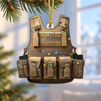 Tactical Vest – Wooden Christmas Ornament