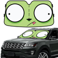 Blue Alien Car Windshield Sun Shade – Foldable UV Heat Shield