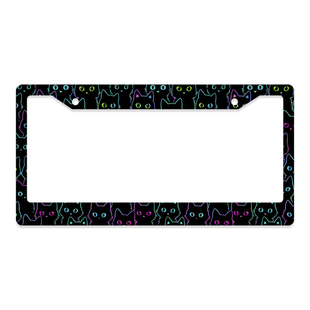 Black Cat License Plate Frame – Fits Standard US Plates