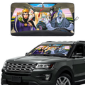 Witch Cartoon Car Windshield Sun Shade – Foldable UV Heat Shield