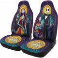Spooky Skeleton Car Seat Covers – Set of 2, Universal Fit