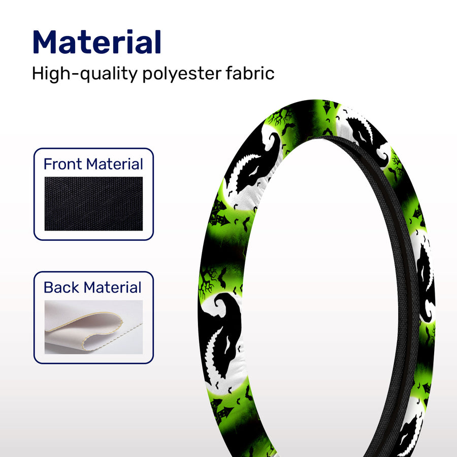 Green Horror Sack Steering Wheel Cover – Universal 15 in