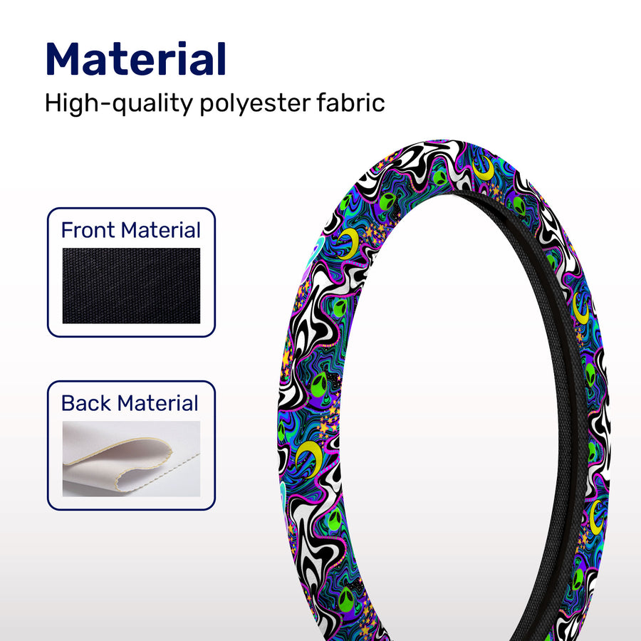 Alien UFO Steering Wheel Cover – Universal 15 in