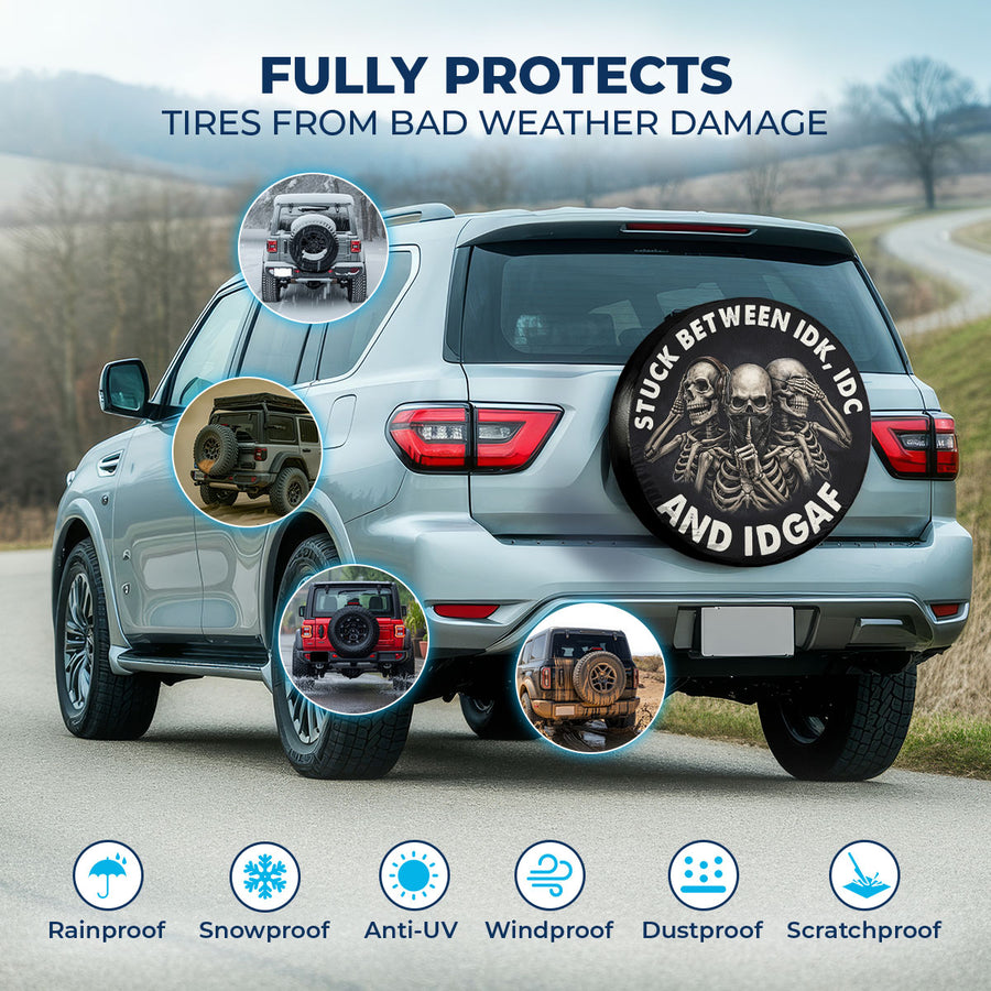 Skull Scary Spare Tire Cover – Universal Fit