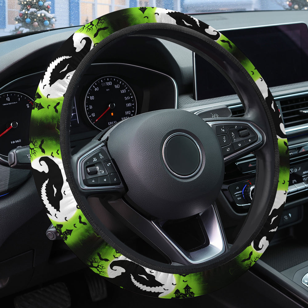 Green Horror Sack Steering Wheel Cover – Universal 15 in