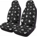 Spooky Skeleton Car Seat Covers – Set of 2, Universal Fit