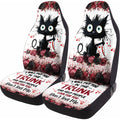 Spooky Black Cat Car Seat Covers – Set of 2, Universal Fit