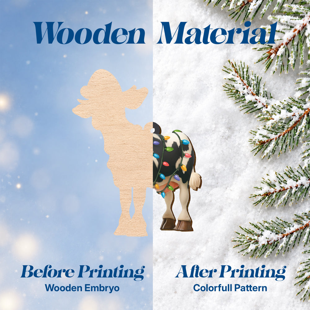 Dairy Cow – Wooden Christmas Ornament
