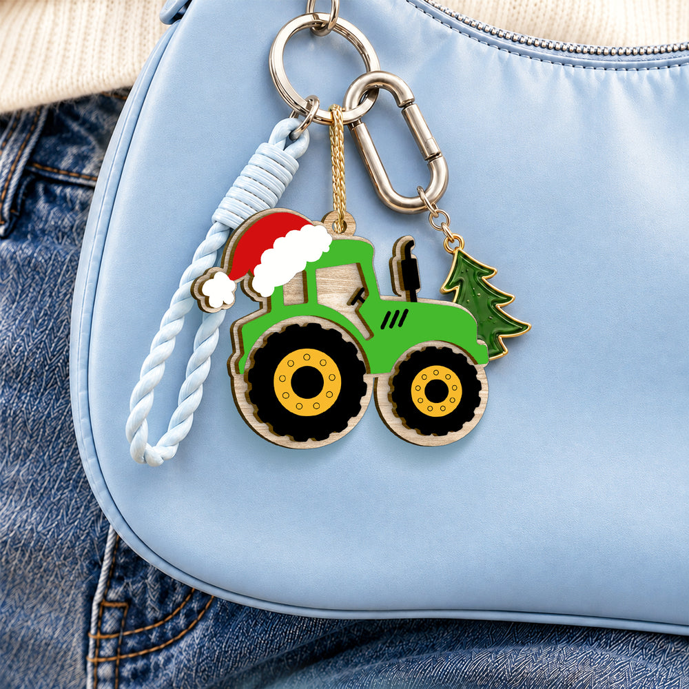 Tractor 2-Layer Wooden Christmas Ornament 2026
