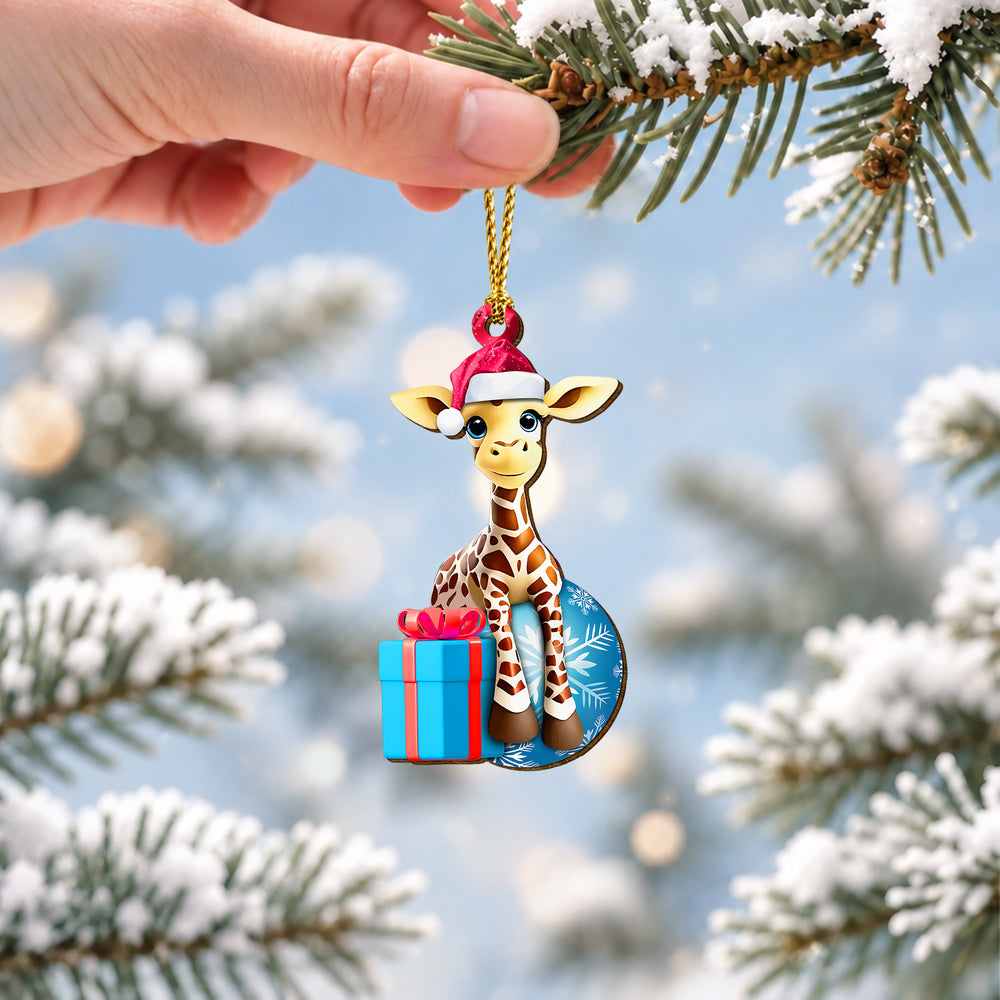 Giraffe Wooden Christmas Ornament 2026