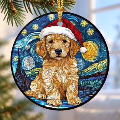 Golden Retriever Puppy – Ceramic Christmas Ornament