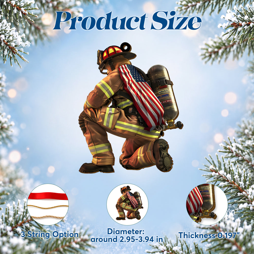 Firefighter – Wooden Christmas Ornament