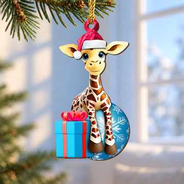 Giraffe Wooden Christmas Ornament 2026