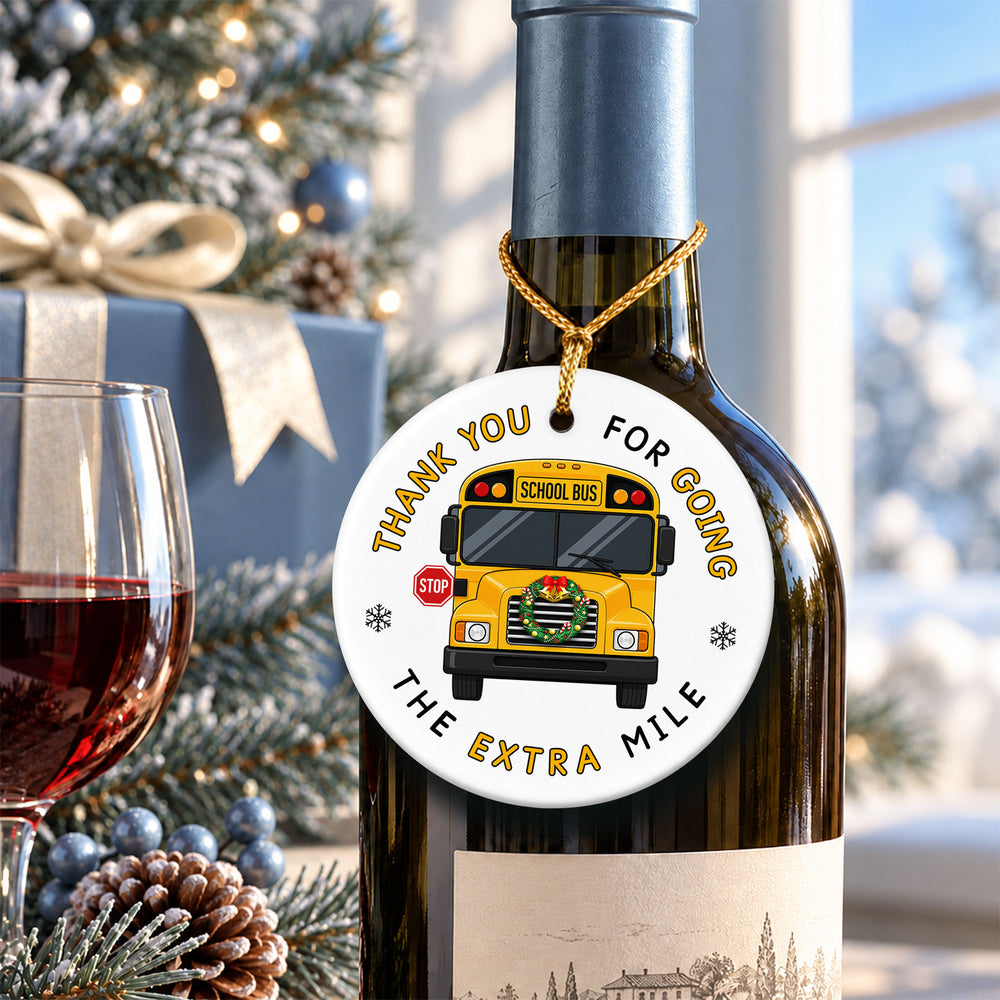 School Bus Driver Ceramic Christmas Ornament 2026