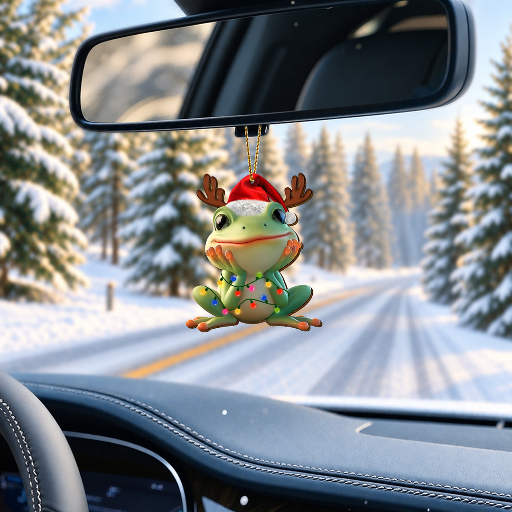 Frog Wooden Christmas Ornament 2026