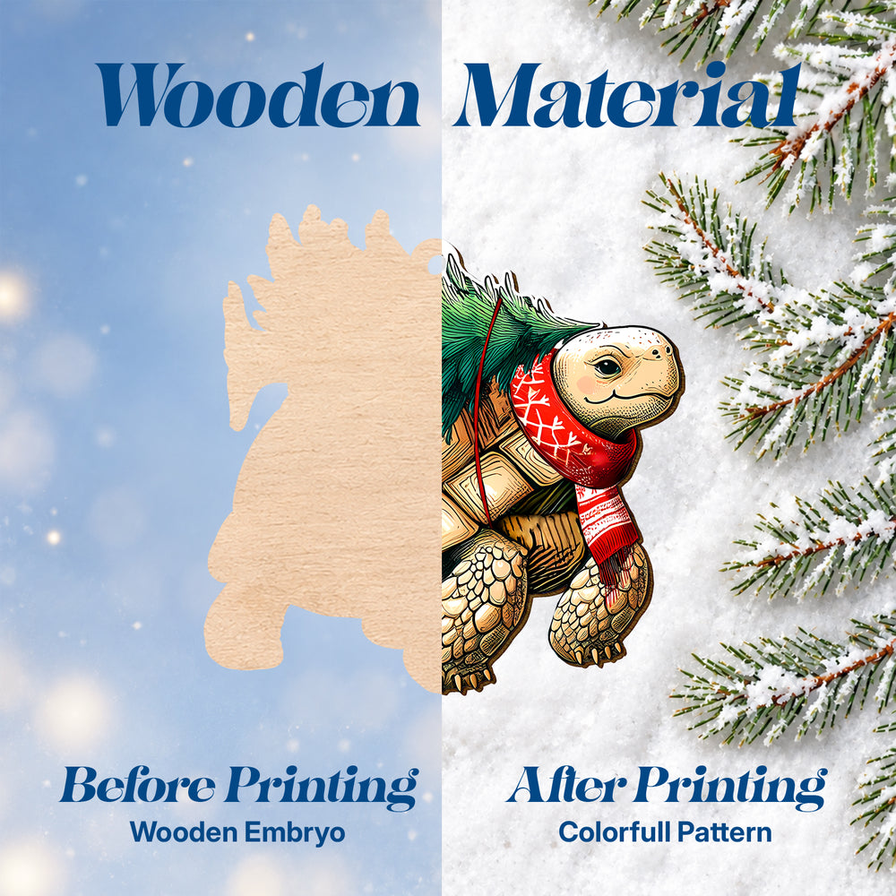 Tree Turtle – Wooden Christmas Ornament