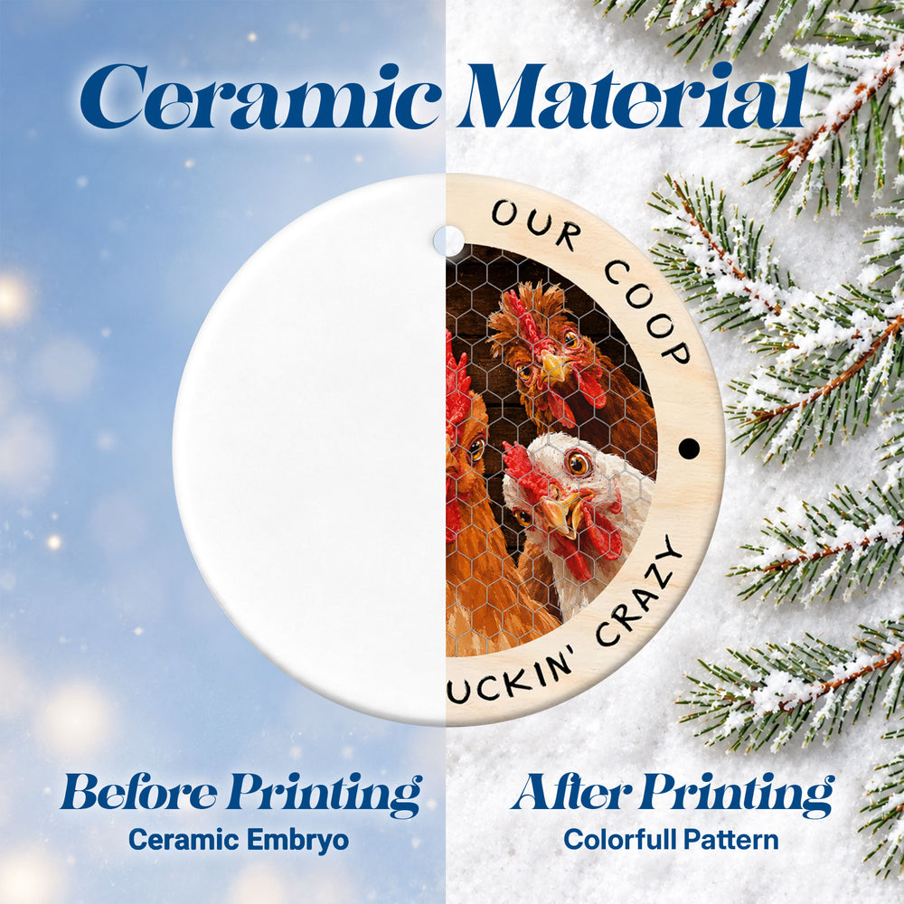 Chicken Coop – Ceramic Christmas Ornament
