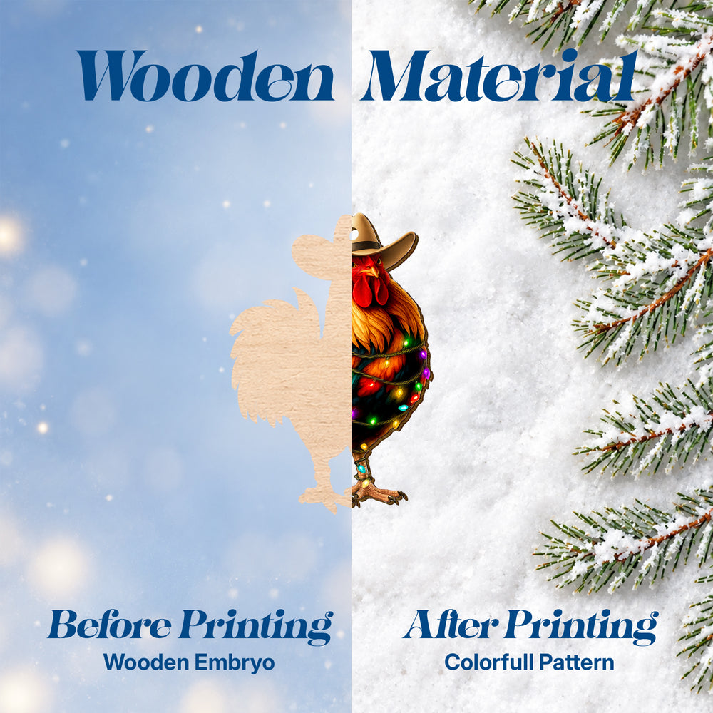 Rooster – Wooden Christmas Ornament