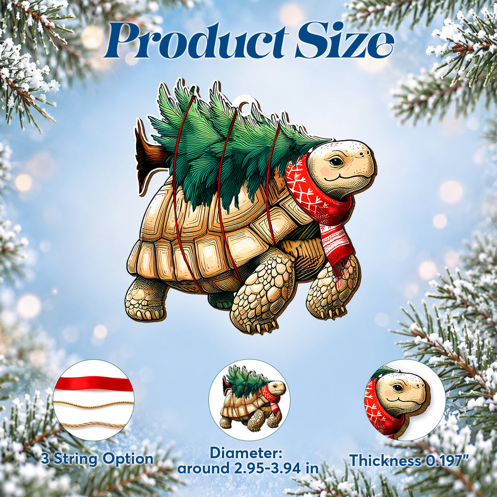 Tree Turtle – Wooden Christmas Ornament