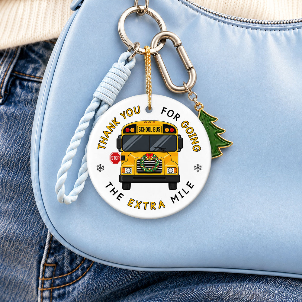 School Bus Driver Ceramic Christmas Ornament 2026