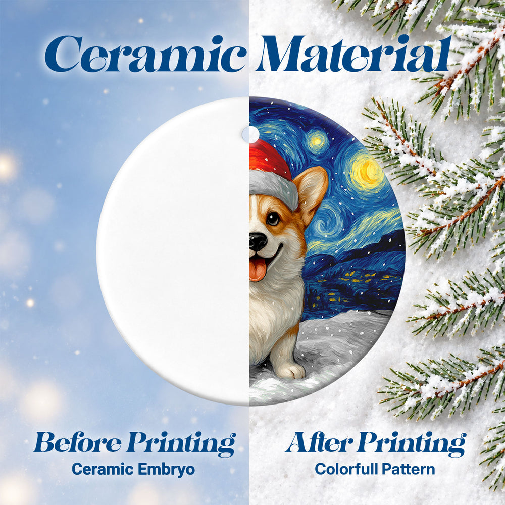 Corgi – Ceramic Christmas Ornament
