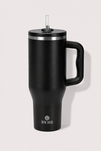 34HD 40 oz Ocean Breeze Stainless Steel Tumbler - Leakproof Insulated Water Bottle with Handle, Magnetic Lid and Flexible Straw