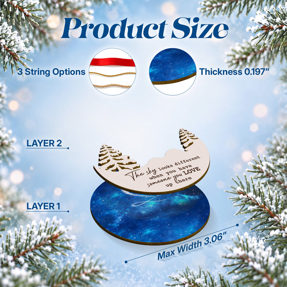 Memorial Sky 2-Layer – Wooden Christmas Ornament