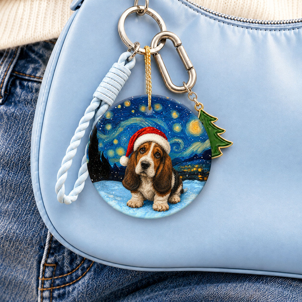 Basset Hound Ceramic Christmas Ornament 2026