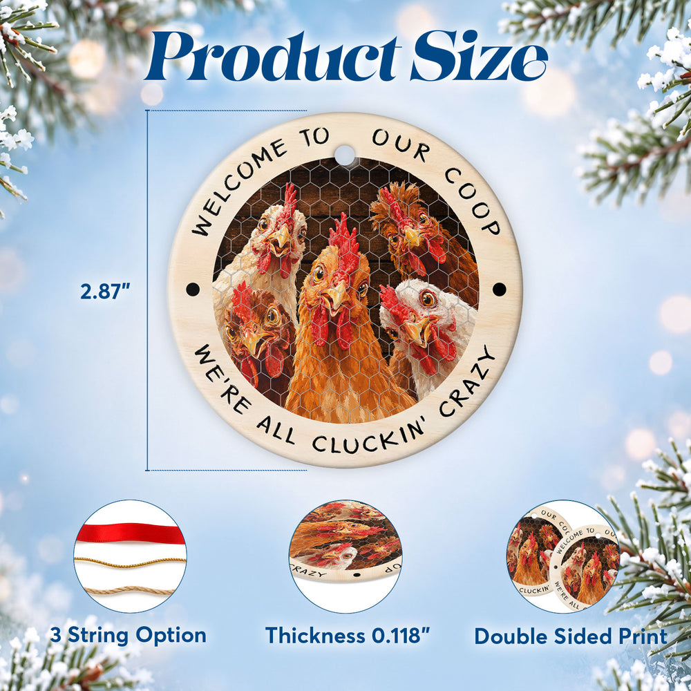 Chicken Coop – Ceramic Christmas Ornament