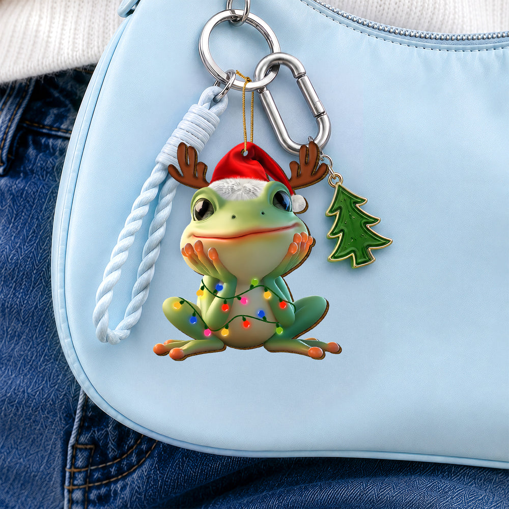 Frog Wooden Christmas Ornament 2026
