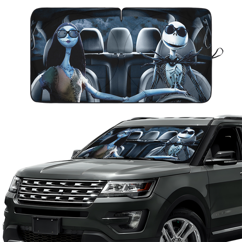Ghost Doll Car Windshield Sun Shade – Foldable UV Heat Shield