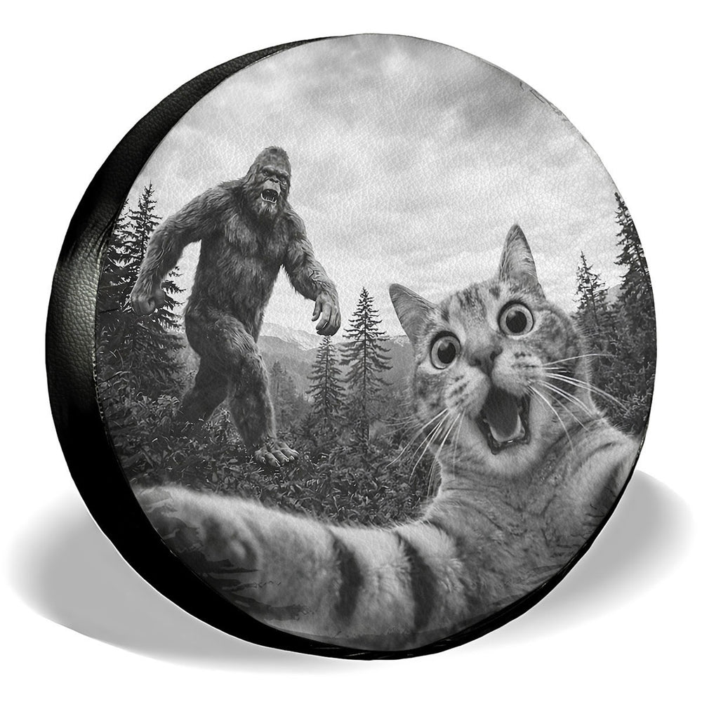 Cat Selfie Sasquatsch Spare Tire Cover – Universal Fit