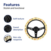 Cartoon Bear Steering Wheel Cover – Universal 15 in