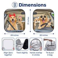 Golden Retriever Car Windshield Sun Shade – Foldable UV Heat Shield