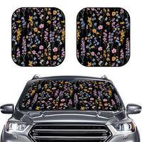 Floral Car Windshield Sun Shade – Foldable UV Heat Shield