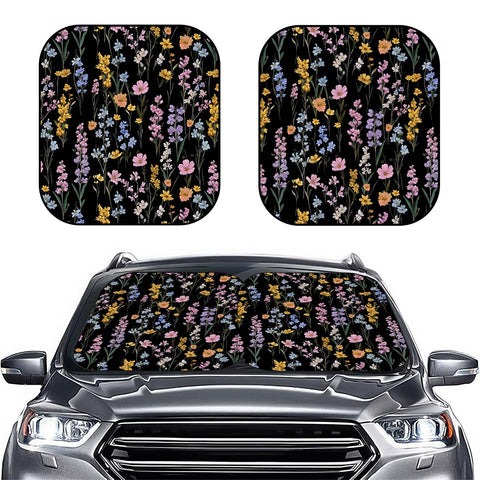 Floral Car Windshield Sun Shade – Foldable UV Heat Shield