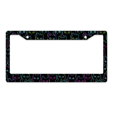 Black Cat License Plate Frame – Fits Standard US Plates