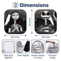 Horror Spooky Skeleton Car Windshield Sun Shade – Foldable UV Heat Shield