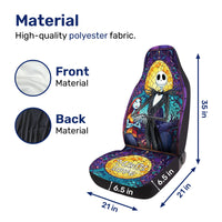 Spooky Skeleton Car Seat Covers – Set of 2, Universal Fit