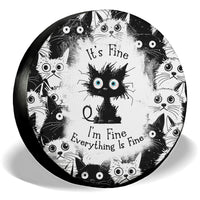 Black Cat Spare Tire Cover – Universal Fit
