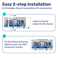 Cat License Plate Frame – Fits Standard US Plates