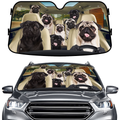 Pug Car Windshield Sun Shade – Foldable UV Heat Shield