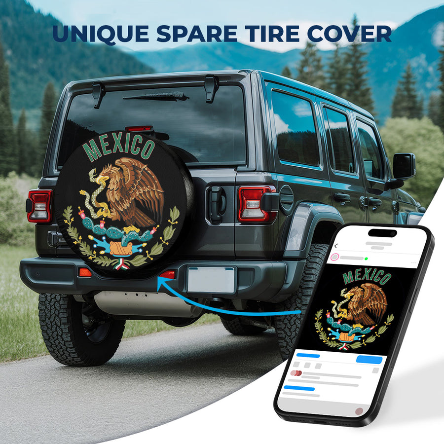 Mexico Eagle Spare Tire Cover – Universal Fit