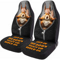 Funny Squirrel Car Seat Covers – Set of 2, Universal Fit