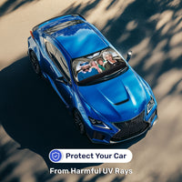 Girls Car Windshield Sun Shade – Foldable UV Heat Shield