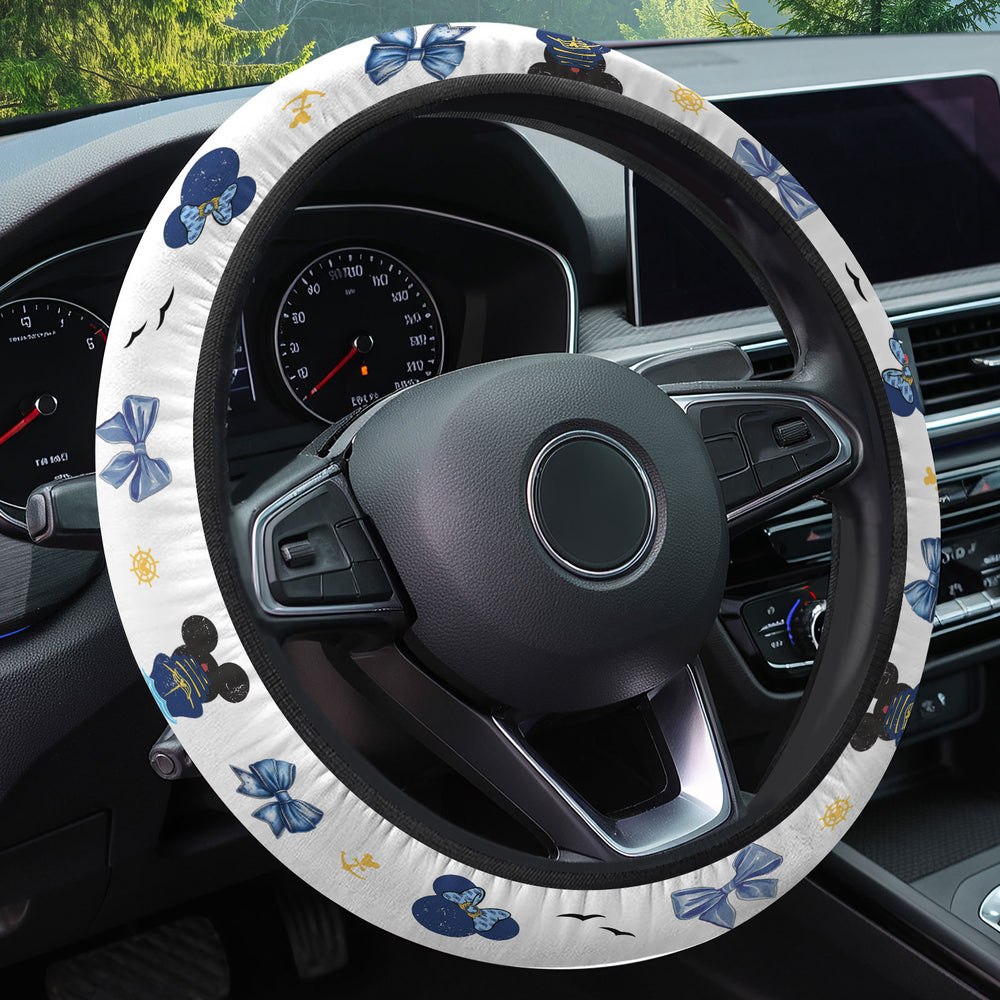 Cartoon Mouse Steering Wheel Cover – Universal 15 in