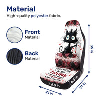 Spooky Black Cat Car Seat Covers – Set of 2, Universal Fit
